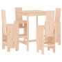 Garden table and high stools set 5 pieces solid pine wood by , Garden sets - Ref: Foro24-3157769, Price: 331,50 €, Discount: %