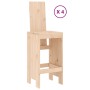 Garden table and high stools set 5 pieces solid pine wood by , Garden sets - Ref: Foro24-3157769, Price: 331,50 €, Discount: %