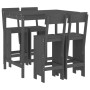 5-piece gray pine wood garden table and high stools set by , Garden sets - Ref: Foro24-3157807, Price: 372,99 €, Discount: %