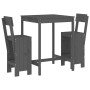 3-piece gray pine wood garden table and high stools set by , Garden sets - Ref: Foro24-3157795, Price: 226,58 €, Discount: %