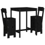 3-piece black pine wood garden table and high stools set by , Garden sets - Ref: Foro24-3157797, Price: 226,99 €, Discount: %