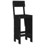 3-piece black pine wood garden table and high stools set by , Garden sets - Ref: Foro24-3157797, Price: 226,99 €, Discount: %