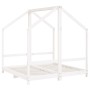 Estructura de cama para niños madera de pino blanco 2x(70x140) de , Cunas y camas para niños - Ref: Foro24-3200593, Precio: 2...