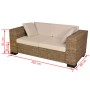 Genuine rattan 2-seater and 3-seater sofa set by vidaXL, Sofas - Ref: Foro24-274359, Price: 859,95 €, Discount: %