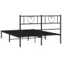 Bettgestell mit schwarzem Metallkopfteil 135x190 cm von , Betten und Lattenroste - Ref: Foro24-355462, Preis: 91,43 €, Rabatt: %