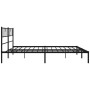 Estructura de cama con cabecero metal negro 193x203 cm de , Camas y somieres - Ref: Foro24-355469, Precio: 105,99 €, Descuent...