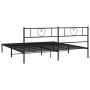 Estructura de cama con cabecero metal negro 193x203 cm de , Camas y somieres - Ref: Foro24-355469, Precio: 105,99 €, Descuent...