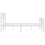 Estructura cama metal cabecero y pie de cama blanco 140x190 cm de , Camas y somieres - Ref: Foro24-372246, Precio: 99,99 €, D...