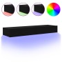 TV cabinets with LED lights 2 pcs black 60x35x15.5 cm by , TV Furniture - Ref: Foro24-842889, Price: 72,82 €, Discount: %