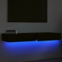 Muebles de TV con luces LED 2 uds negro 60x35x15,5 cm de , Muebles TV - Ref: Foro24-842889, Precio: 77,96 €, Descuento: %