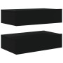 TV cabinets with LED lights 2 pcs black 60x35x15.5 cm by , TV Furniture - Ref: Foro24-842889, Price: 72,82 €, Discount: %