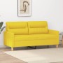 Sofá de 2 plazas de tela amarillo claro 140 cm de , Sofás - Ref: Foro24-359240, Precio: 240,74 €, Descuento: %