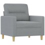 Sofagarnitur mit Kissen 3-teilig aus hellgrauem Stoff von , Sofas - Ref: Foro24-3201552, Preis: 718,27 €, Rabatt: %