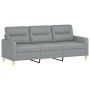 Sofagarnitur mit Kissen 3-teilig aus hellgrauem Stoff von , Sofas - Ref: Foro24-3201552, Preis: 718,27 €, Rabatt: %