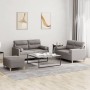 Sofa set with cushions 3 pieces taupe gray fabric by , Sofas - Ref: Foro24-3201599, Price: 569,50 €, Discount: %