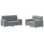 Sofagarnitur mit Kissen 2-teilig aus hellgrauem Stoff von , Sofas - Ref: Foro24-3201584, Preis: 451,08 €, Rabatt: %