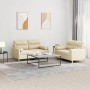 Sofa set with cushions 2 pieces cream fabric by , Sofas - Ref: Foro24-3201586, Price: 495,99 €, Discount: %