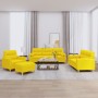 Sofa set with cushions 4 pieces light yellow fabric by , Sofas - Ref: Foro24-3201565, Price: 725,49 €, Discount: %