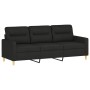 Sofagarnitur mit Kissen 3-teilig aus schwarzem Stoff von , Sofas - Ref: Foro24-3201628, Preis: 614,64 €, Rabatt: %