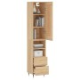 Aparador de madera contrachapada roble Sonoma 34,5x34x180 cm de , Aparadores - Ref: Foro24-3200244, Precio: 99,99 €, Descuent...