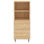 Aparador de madera contrachapada roble Sonoma 34,5x34x180 cm de , Aparadores - Ref: Foro24-3200244, Precio: 99,99 €, Descuent...