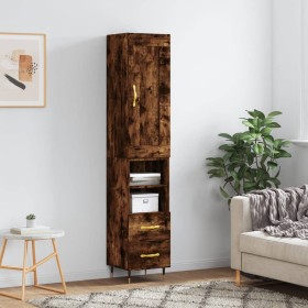 Smoked oak plywood sideboard 34.5x34x180 cm by , Sideboards - Ref: Foro24-3200246, Price: 99,99 €, Discount: %