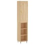 Aparador de madera contrachapada roble Sonoma 34,5x34x180 cm de , Aparadores - Ref: Foro24-3200308, Precio: 83,26 €, Descuent...