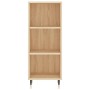 Aparador de madera contrachapada roble Sonoma 34,5x34x180 cm de , Aparadores - Ref: Foro24-3200308, Precio: 83,26 €, Descuent...