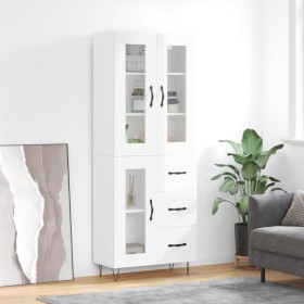 High glossy white plywood sideboard 69.5x34x180 cm by , Sideboards - Ref: Foro24-3198627, Price: 189,99 €, Discount: %