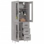 Aparador alto madera contrachapada gris sonoma 69,5x34x180 cm de , Aparadores - Ref: Foro24-3198631, Precio: 176,43 €, Descue...