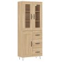 High oak-colored plywood sideboard 69.5x34x180 cm by , Sideboards - Ref: Foro24-3198692, Price: 169,99 €, Discount: %