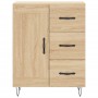 High oak-colored plywood sideboard 69.5x34x180 cm by , Sideboards - Ref: Foro24-3198692, Price: 169,99 €, Discount: %