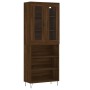 Aparador alto madera contrachapada marrón roble 69,5x34x180 cm de , Aparadores - Ref: Foro24-3198760, Precio: 136,17 €, Descu...