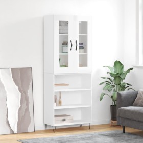 High glossy white plywood sideboard 69.5x34x180 cm by , Sideboards - Ref: Foro24-3198755, Price: 147,99 €, Discount: %