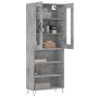 Concrete gray plywood tall sideboard 69.5x34x180 cm by , Sideboards - Ref: Foro24-3198757, Price: 133,99 €, Discount: %