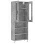 Concrete gray plywood tall sideboard 69.5x34x180 cm by , Sideboards - Ref: Foro24-3198757, Price: 133,99 €, Discount: %