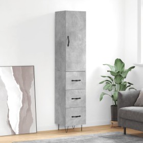 Concrete gray plywood sideboard 34.5x34x180 cm by , Sideboards - Ref: Foro24-3198885, Price: 105,81 €, Discount: %