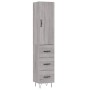 Aparador alto madera contrachapada gris Sonoma 34,5x34x180 cm de , Aparadores - Ref: Foro24-3198887, Precio: 104,44 €, Descue...