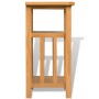 Solid oak wood side table with shelf 27x35x55cm by vidaXL, Side tables - Ref: Foro24-244211, Price: 59,99 €, Discount: %