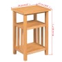 Solid oak wood side table with shelf 27x35x55cm by vidaXL, Side tables - Ref: Foro24-244211, Price: 59,99 €, Discount: %