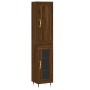 Aparador alto madera contrachapada roble marrón 34,5x34x180 cm de , Aparadores - Ref: Foro24-3200376, Precio: 97,84 €, Descue...