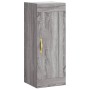 Tall Sonoma gray plywood sideboard 34.5x34x180 cm by , Sideboards - Ref: Foro24-3200439, Price: 97,93 €, Discount: %