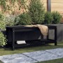 Solid black pine wood garden bench 108x35x45 cm by , garden benches - Ref: Foro24-832384, Price: 78,77 €, Discount: %