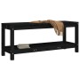 Solid black pine wood garden bench 108x35x45 cm by , garden benches - Ref: Foro24-832384, Price: 78,77 €, Discount: %