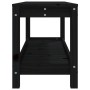 Solid black pine wood garden bench 108x35x45 cm by , garden benches - Ref: Foro24-832384, Price: 78,77 €, Discount: %