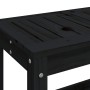 Solid black pine wood garden bench 108x35x45 cm by , garden benches - Ref: Foro24-832384, Price: 78,77 €, Discount: %