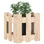 Jardinera con diseño de valla madera maciza de pino 30x30x30 cm de , Maceteros y jardineras - Ref: Foro24-832442, Precio: 17,...