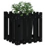 Fence design planter solid black pine wood 50x50x50 cm by , Pots and planters - Ref: Foro24-832454, Price: 40,70 €, Discount: %