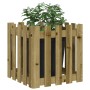 Fence design planter impregnated pine wood 50x50x50 cm by , Pots and planters - Ref: Foro24-832456, Price: 32,26 €, Discount: %