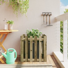 Planter fence design impregnated pine wood 60x60x60 cm by , Pots and planters - Ref: Foro24-832461, Price: 48,21 €, Discount: %